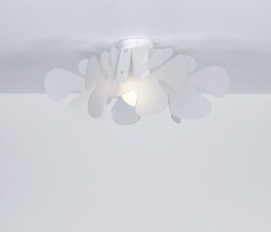 Plafoniera lampada da soffitto design moderna bianco satinato
