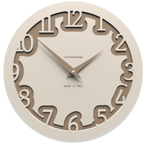 Callea design labirinto orologio moderno da parete legno colore lino