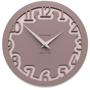 Callea design labirinto orologio moderno da parete legno grigio prugna