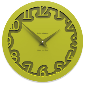 Callea design labirinto orologio moderno da parete legno colore verde cedro