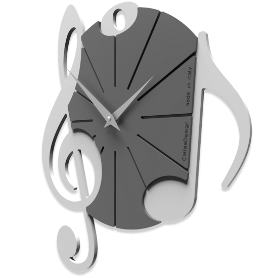 Callea design vivaldi orologio da parete musicale legno bianco grigio