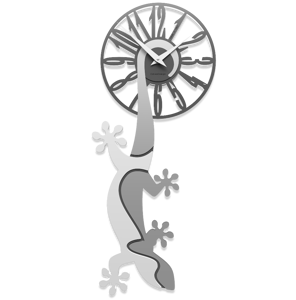 Callea design geko orologio moderno da parete legno grigio bianco