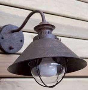 Mazzola luce applique da esterno coperto lanterna marrone