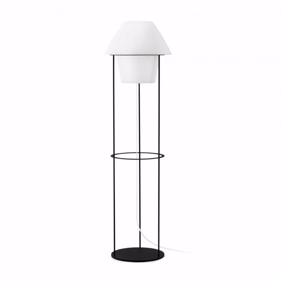 Struttura in metallo nero 153cm per lampada