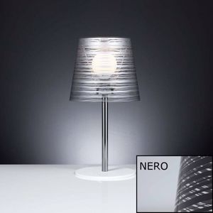 Abat-jour lampada da tavolo moderna fili colore nero materiale plastico