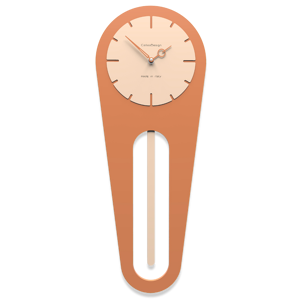 Callea design sally orologio da parete a pendolo design legno colore terracotta