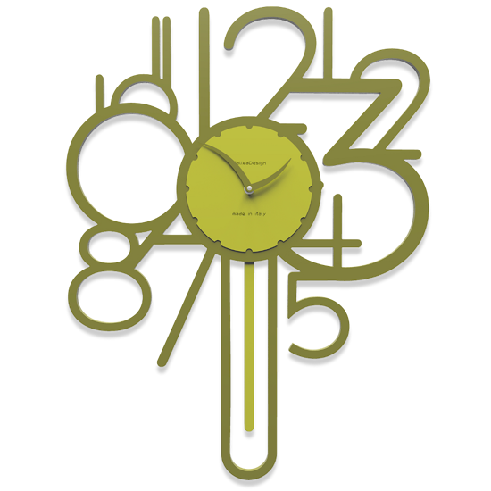 Callea design joseph orologio a pendolo da parete moderno legno verde oliva