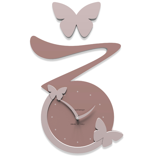 Callea design butterfly orologio da parete farfalle legno rosa nuvola