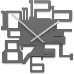 Kron orologio moderno da parete legno colore grigio quarzo