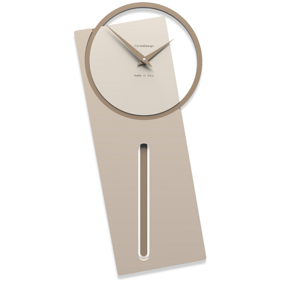 Orologio a pendolo moderno da parete callea design sherlock legno colore sabbia