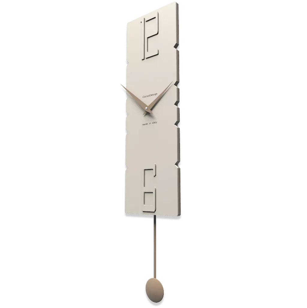 Callea design rock legno colore lino orologio a pendolo moderno da parete -  11-006-11