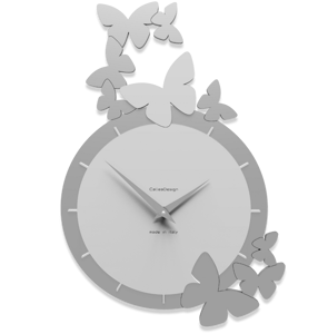 Callea design butterfly orologio da parete moderno legno bianco-grigio