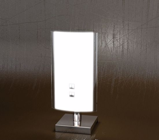 Lampada da comodino abatjour moderna in vetro bianco top light shadow