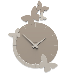 Visualizza i dettagli per Callea design orologio moderno farfalle da parete colore tortora Callea design orologio moderno farfalle da parete colore tortora