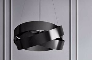 Marchetti pura lampadari  moderno 60cm 3xe27 metallo neri design