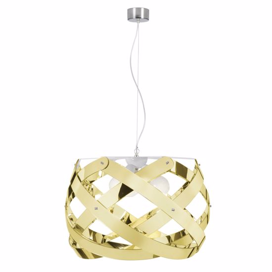 Lampadario design moderno oro lucido per soggiorno