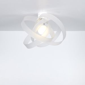 Plafoniera da soffitto moderna bianco 56cm materiale plastico