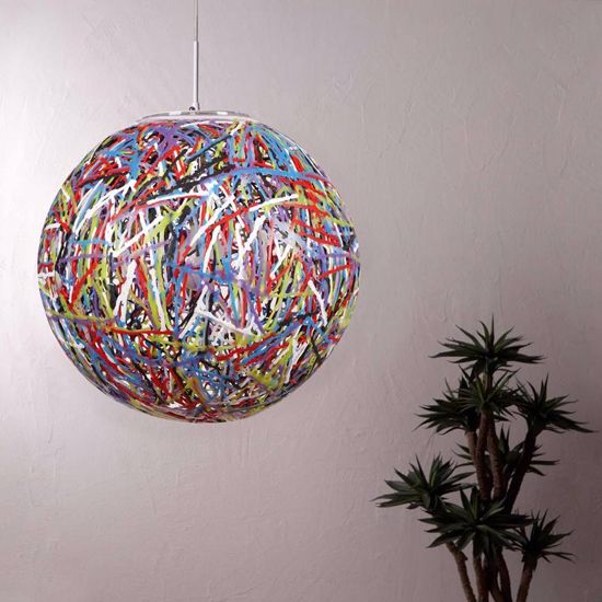 Lampadari moderni sfera traforata 48cm multicolore