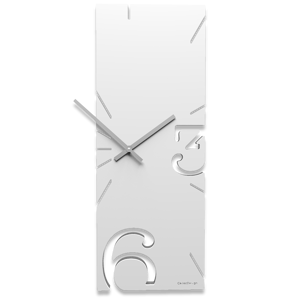 Callea design greg orologio moderno da parete legno bianco