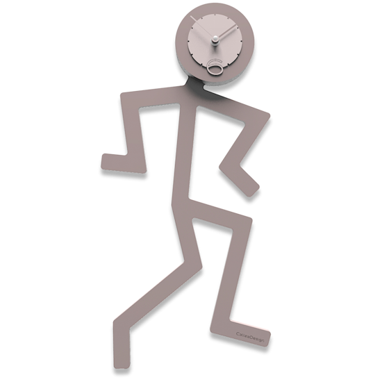 Mino orologio moderno da parete legno colore grigio prugna