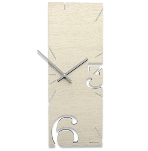 Greg orologio moderno da parete legno rovere sbiancato