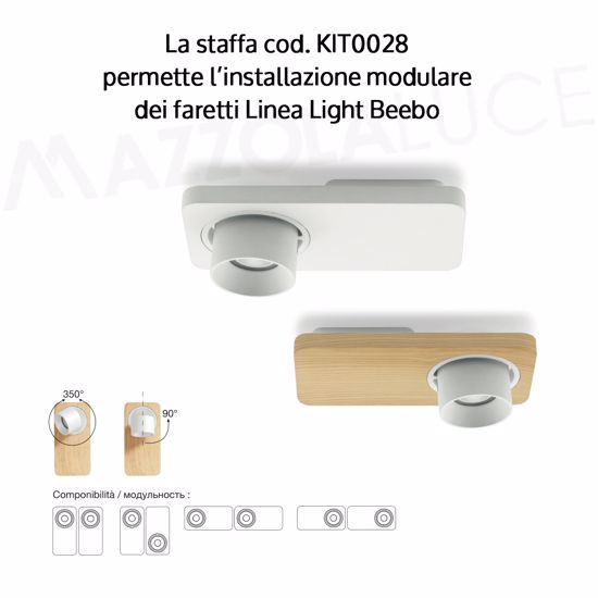 Linea light beebo staffa di fissaggio per installazione modulare