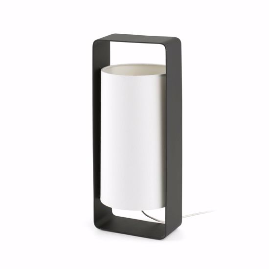 Lampade da tavolo moderne per interni in tessuto bianco nero