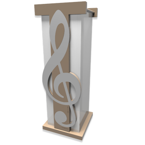 Portaombrelli moderno musicale legno colore alluminio callea design