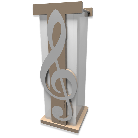 Portaombrelli moderno musicale legno colore alluminio callea design