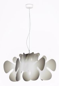 Grande lampadario moderno decorativo design sfumato grigio