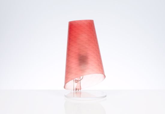 Lampada rossa abatjour per cameretta moderna in policarbonato