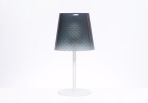 Abatjour lampada da tavolo per cameretta moderna in materiale plastico grigio