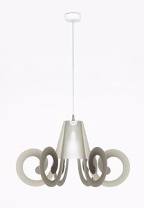 Grande lampadario design per soggiorno moderno grigio 75cm