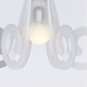 Grande lampadario moderno 70cm da soggiorno materiale plastico trasparente