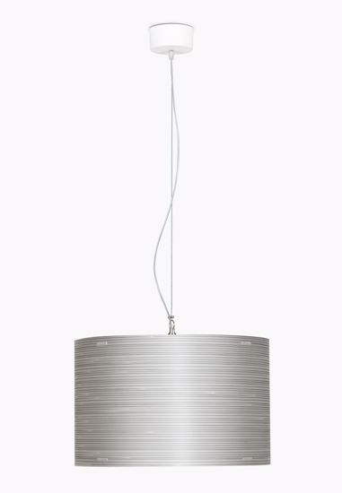 Lampadario cilindro 45cm bianco perla con decoro fili