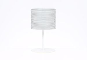 Abatjour lampade da tavolo moderne per camera da letto bianco perla con decoro fili