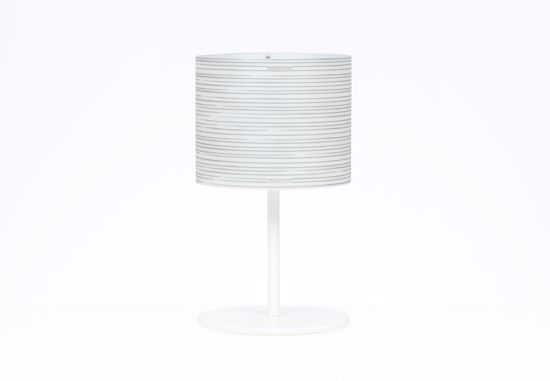 Lampade da tavolo moderne per soggiorno bianco perla con decoro fili
