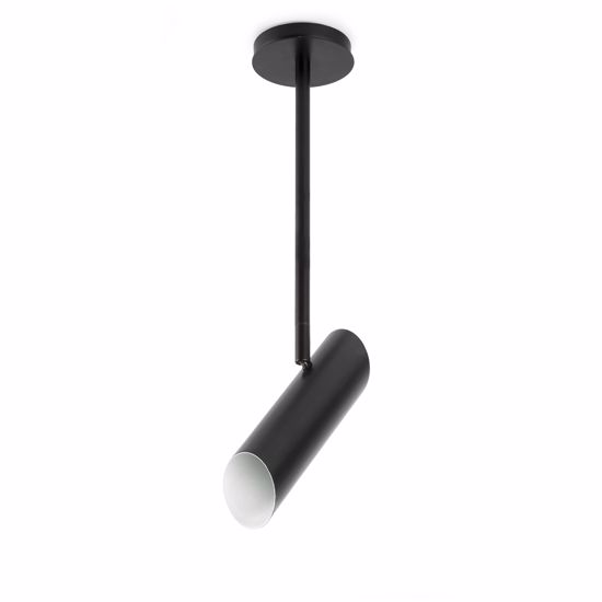 Plafoniera led con faretti per soggiorno orientabile metallo colore nero