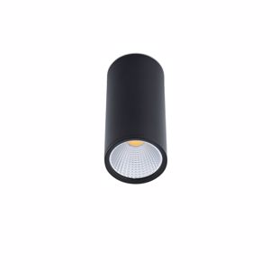 Faretto da soffitto led 15w 2700k ottica 60 cilindro nero moderno