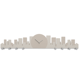 Callea design skyline orologio da parete moderno legno tortora