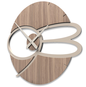Callea design max orologio moderno da parete legno noce canaletto
