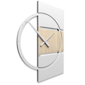 Callea design adam orologio a parete moderno legno rovere decapé