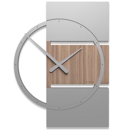 Callea design adam orologio da parete moderno legno noce canaletto