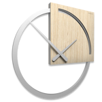 Callea design karl orologio da parete moderno legno rovere decap&eacute; grigio