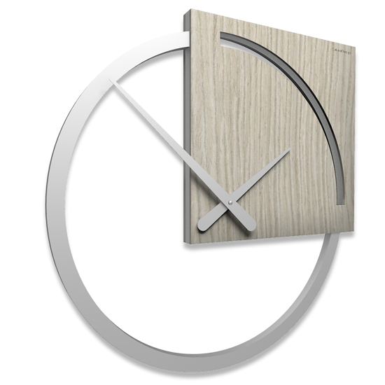 Callea design karl orologio da parete moderno legno rovere breeze grigio