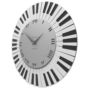 Callea design orologio da parete musicale donizzetti legno colore grigio