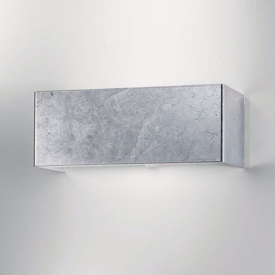 Antea luce silver applique rettangolare foglia argento 23cm