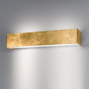 Antea luce goldie applique rettangolare in metallo foglia oro 48cm