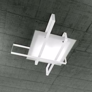 Toplight cross plafoniera per cucina moderna bianco large rettangolare