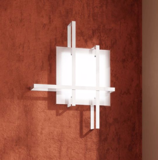 Toplight cross plafoniera moderna metallo bianco large